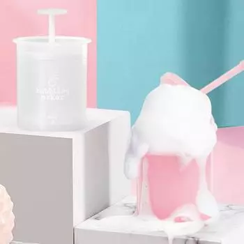 Уход за кожей Широкое применение Полезный Удобный Очищающий Молочко Ручной Пузырьковый Очищающий Пенящийся Пенник для Лица розовый