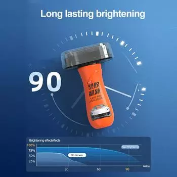 Уход за лакокрасочным покрытием автомобиля, водонепроницаемое восковое покрытие, полировка, защита, гидрофобное лакокрасочное покрытие с восковой губкой 100ml