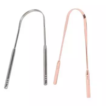 Уход за полостью рта, металлический скребок для языка, лечение неприятного запаха изо рта, гигиена полости рта, очиститель языка Silver