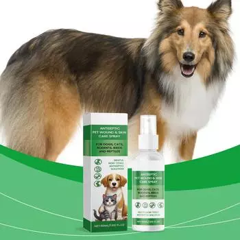 Уход за ранами и кожей домашних животных, 50 мл, успокаивающий спрей для кожи домашних животных, снимает покраснение и отек кожи, подходит для собак и кошек One Size белый