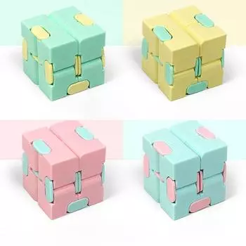 Уход за ребенком игрушка Infinity Fidget Anti Anxiety Забавный подарок Облегчение Роскошная мини-свинья EDC Куб для стресса 1 синий