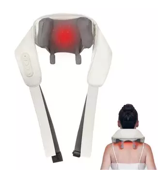 Уход за шеей, плечами, шеей, талией, спиной, бедрами, нагреватель, расслабляющее устройство, функция нагрева, простота в эксплуатации, регулировка интенсивности, чехол из ткани, который можно стирать бежевый