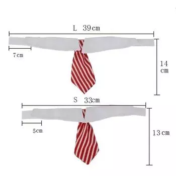Уход за собакой и кошкой Полосатый галстук-бабочка для кошек Ошейник с полосатым галстуком-бабочкой для животных Регулируемый рождественский ошейник для кошек S белый