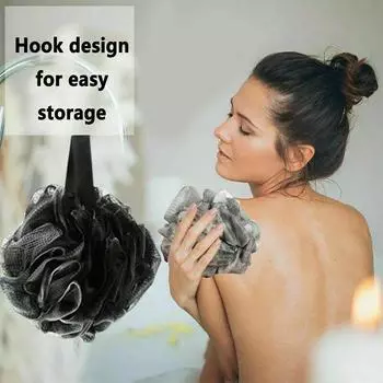 Уход за телом Душ Супер Мягкая Сетка Принадлежности для ванной Аксессуары для душа Щетки Цветок для ванны Мяч для ванны 13*13cm чёрный