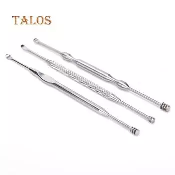 Уход за ушами с двойной головкой из нержавеющей стали, средство для удаления воска с ушей, очиститель кюретки 1