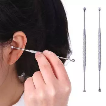 Уход за ушами Ушная сера 2 в 1 Ушные палочки Очистители ушей Двусторонняя спиральная ушная палочка из нержавеющей стали