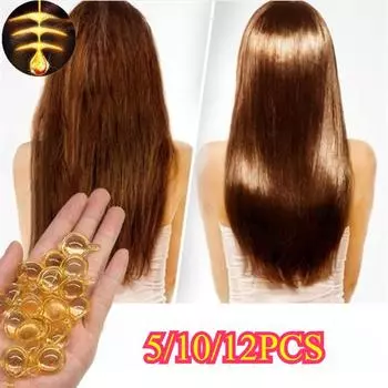 Уход за волосами и защита сухих поврежденных волос Восстановление кожи головы Лечение растительное масло для волос Маска для волос 5PCS