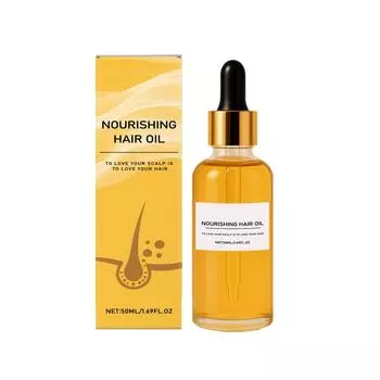 Уход за волосами - Натуральное масло для волос, Питает поврежденные сухие волосы, Масло способствует росту волос, Устраняет пушистость, Защищает кожу головы 50 мл One Size