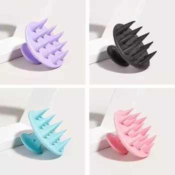 Уход за волосами Шампунь Щетка Легко пенится Массажная расческа для кожи головы Съемная расческа для мытья волос Парикмахерская фиолетовый