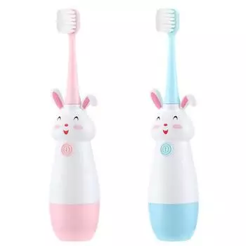 Уход за зубами Креативная электрическая зубная щетка IPX5 Водонепроницаемая водонепроницаемая форма кролика Смешная розовый