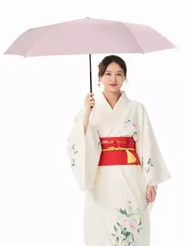 UIJAMN Ultra Полностью подходит как для солнечной, так и для дождливой погоды. Складной, с УФ-излучением, защищает от ветра и воды, от дождя. Компактный, унисекс, розовый.