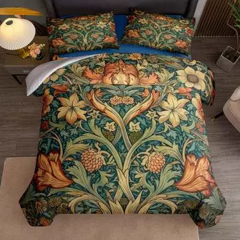 Уильям Моррис Ар-нуво The Strawberry Thieves Комплект пододеяльника Кинг Квин Дабл Фулл Твин Односпальный Размер Комплект постельного белья 140x210cm