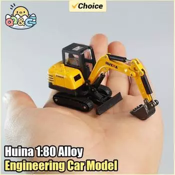 Уина 1:80 сплавов инженерная модель автомобиля экскаватор самосвал самосвал погрузчик бульдозер трактор коллекция игрушки для детей подарки