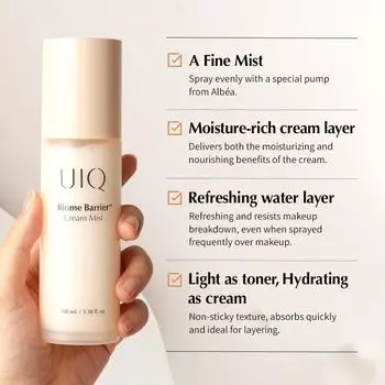 UIQ Biome Skin Barrier CREAM MIST 100 мл - увлажняющий и укрепляющий барьер спрей для лица 1ea (100ml)