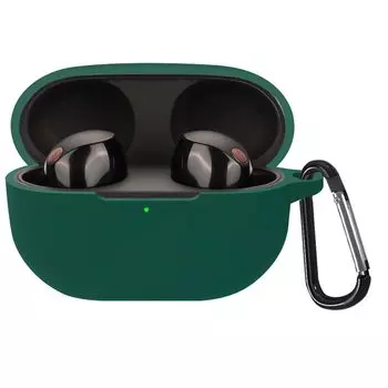 UIUIKA для SONY чехол Sony защитный чехол мягкий силиконовый Sony чехол падение царапина карабин предотвращение потери WF-1000XM5 WF-1000XM5 WF-1000XM5 предотвращение, зелёный