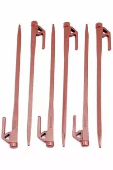 UJack Casting Peg TRISTAKE 28cm Cation Electroplated Paint Set of 6 (Red)