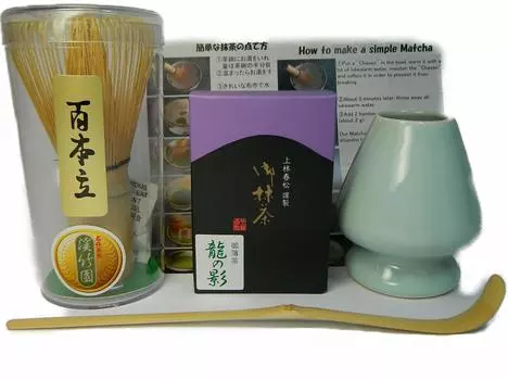 Uji Matcha Trial Matcha Set с Chasen Всего 4 предмета Инструкции Matcha Set Matcha Set Tea Chasen Repair Tea Utensils Tokumasu Tea Utensils
