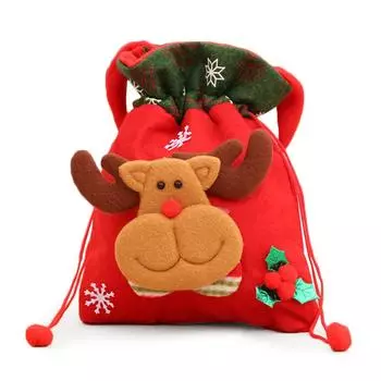 uk 3D рождественская подарочная сумка с петлей для подвешивания большой вместимости для детей Kids Pres Snowman