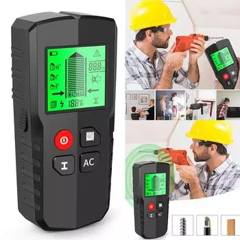 UK 5 в 1 Stud Finder Wall Scanner AC Wood Metal Finder Cable Wis Depth Tracker