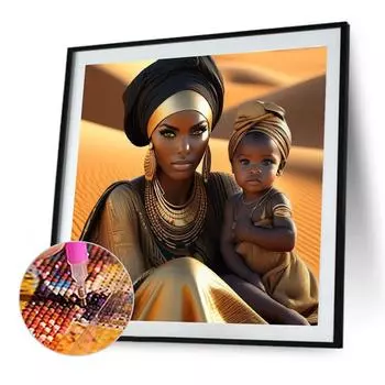 UK 5D DIY Full Round Drill Diamond Painting Woman Kit Home Decor Art Craft 40x40