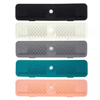 UK Adjustable Sink Splash Guard Thickened Sink Countertop Protector Kitchen Gadg Black