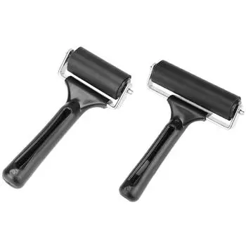 uk* Черный резиновый валик кисть резиновый валик DIY покраска кисть ремесленные инструменты 10cm