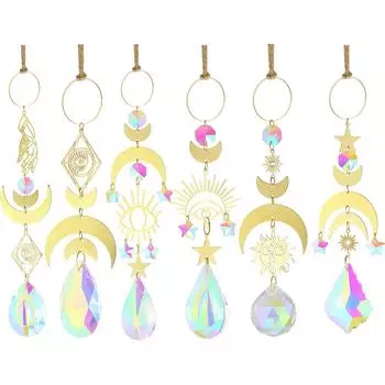 UK Crystal Light Catcher Hands Eye Moon Sun Prisms Подвеска для друга семьи Gi C