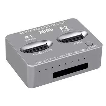 UK Dual-Bay M.2 NVME SSD Clone USB3.2 Type C внешний жесткий диск Box Solid Disk C