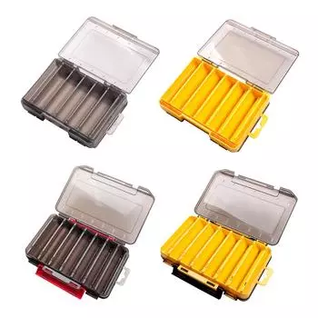 UK Fishing Lure Box Двусторонний чехол для искусственной приманки Органайзер для рыболовных снастей S серый