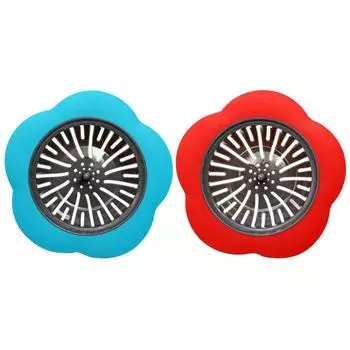 Великобритания Форма цветка Ванная дренажная ловушка ржавчины фильтр для волос для кухни Bathro красный