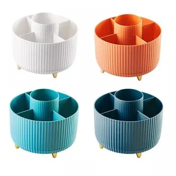 UK Косметичка 6 слотов для хранения принадлежностей для макияжа Водонепроницаемая чашка для комода Отделка оранжевый