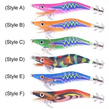 uk Крючки для ловли кальмаров Крючок для ловли кальмаров с острыми крючками для рыбалки (Стиль C)