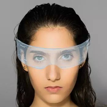 uk Светящиеся очки Светящиеся акриловые очки Поддержка быстрой медленной вспышки Очки (В)
