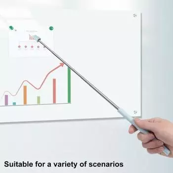 Указатель для учителя, телескопический наконечник с защитой от царапин, противоскользящий зажим для ручки, портативный универсальный ручной презентатор, ручка для доски, классные принадлежности серый