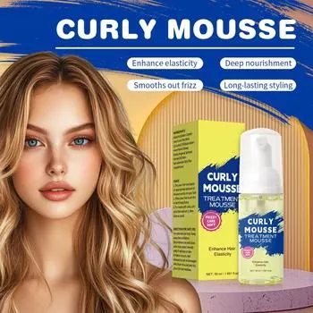 Укладка кудрей, Эластичность для сохранения кудрей, Крем для кудрей для волнистых волос, Эластичный, Увлажняющий, Набор для кондиционирования волос, 50 мл One Size белый