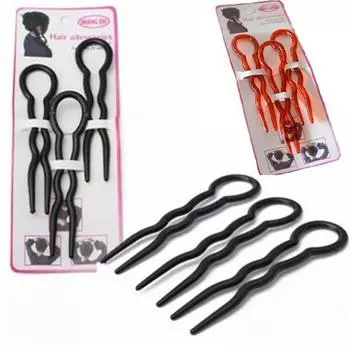 Укладка волос Коса Твист Укладка волос Моделирование волос U-образная вилка Инструмент Вилка для волос Шпилька для волос Заколки для волос чёрный