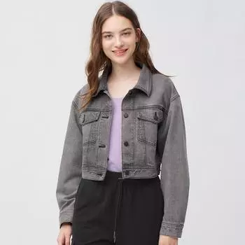 Укороченная джинсовая куртка GU by Uniqlo