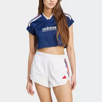 Укороченная футболка Adidas T Ro cuT 3s W Navy Iz2090 AS