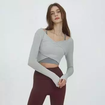 Укороченная футболка Debbie Wear Curve Wrap DEVI-T0041 Pumpkin:Free