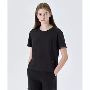 Укороченная футболка FILA в рубчик с короткими рукавами FS2RSG2254FBLK