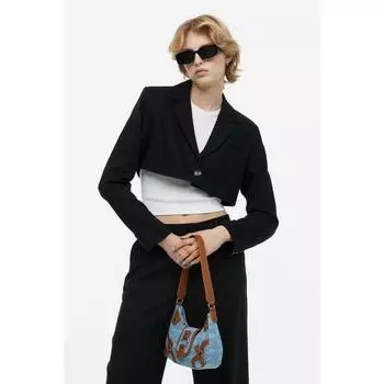 Укороченная куртка H&M Черная 1136640002