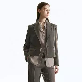 Укороченная куртка She S miSS из смеси шерсти SwSjkn31060 MELANGE GRAY/44