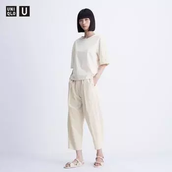 Укороченные брюки-парашюты UNIQLO JAPAN стандартной длины от 54,5 до 56,5 см.