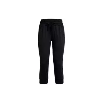 Укороченные брюки Under Armour HeatGear® Solid со средней посадкой и шнурком, женские, черные 1372632-001 XS