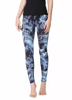 Укороченные леггинсы Yoga Sweat Quick с дымчатым узором [Ashley] Женские брюки, впитывающие, высыхающие, эластичные, длинные, спортивная одежда, принт, (03#) YG158,М