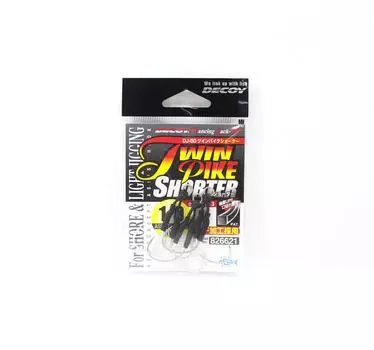 Укороченные вспомогательные крючки Decoy DJ-80 Twin Pike, размер 1/0 (6621)