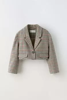 УКОРОЧЕННЫЙ ПИДЖАК В КЛЕТКУ