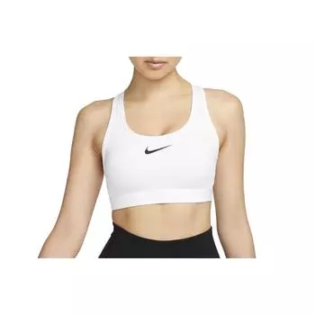 Укороченный спортивный бюстгальтер без рукавов Nike Solid Color с круглым вырезом, женский спортивный бюстгальтер, белый DX6822-100 M
