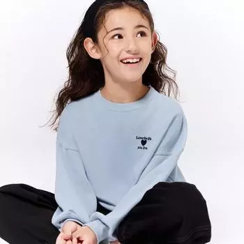 Укороченный свитер для девочек Gu By Uniqlo с логотипом 2 60 LIGHT BLUE/100cm