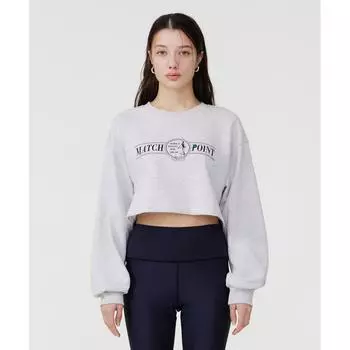Укороченный свитшот REEBOK Match Point W Меланжевый Серый 85